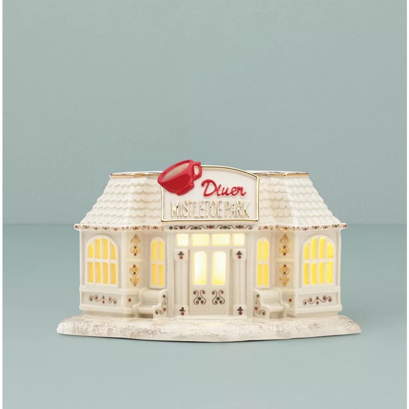 Lenox Mistletoe Park Diner Figurine - Brand New In Box: FROM THE VAULT! - Picture 2 of 7